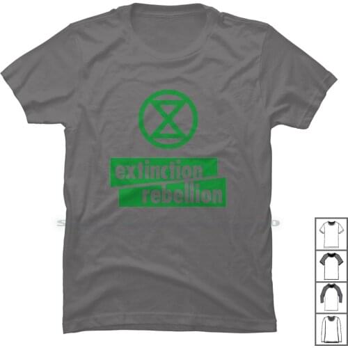 Extinction Rebellion T Shirt 100% Cotton Rebellion Campaign Protest Climate Extinct Rebel Test Bell Mate Logo Lion Elli