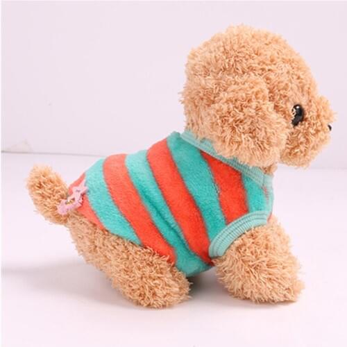 Hot Sale Coral Velvet Pet Dog Clothes Coat Jacket Puppy Cute Animals Clothing Costume Apparel Thicken Warm Pet Vest Accessories