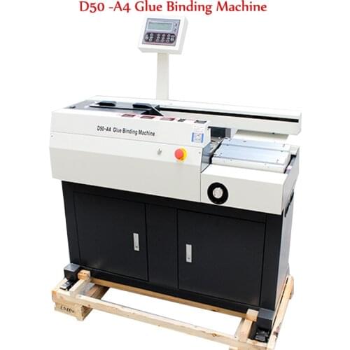 A4 size Automatic glue binding machine D50-A4 book contract binder Hot melt glue binding machine 5CM thick 200-400books/hour