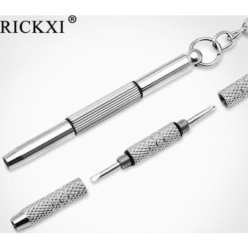 Mini Glasses Screwdriver Sunglasses House Keeping Keychain Ring Straight Cross Screwdriver Phone Watch Repair Tool 1PC