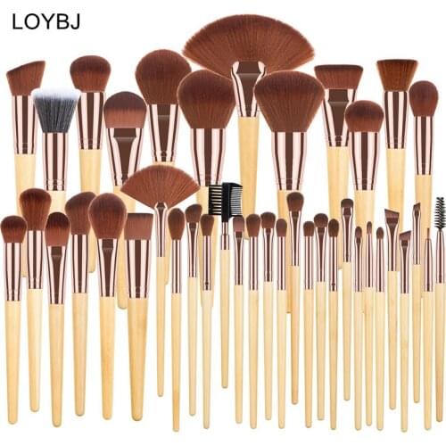 LOYBJ New Makeup Brushes Set Professional Cosmeitic Brush Tool Foundation Powder Blush Contour Eye Shadow Eyebrow Eyeliner Lash