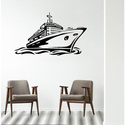 Cruise ship wall stickers for bathroom indoor school dormitory travel enthusiast home decoration wall decal vinyl DW4781