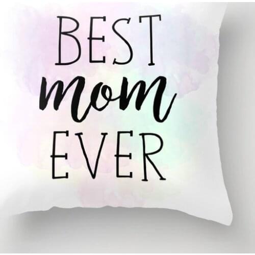 I Love You Mom Happy Mother Day Linen Cotton Pillow Covers Sofa Pillow Case Love Design Square 45cm*45cm Cushion Covers Gifts