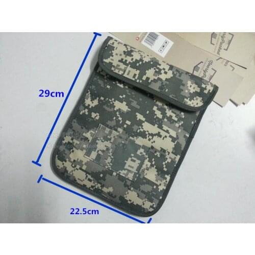 New Ymitn Signal Blocker Military camouflage Pouch RFID Tracking & Bugging Privacy Protector radiation bag For Apple tablet