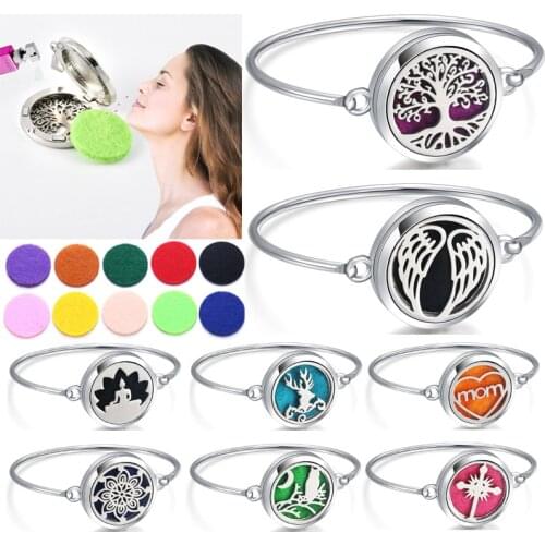 Wholesale New Perfume Bracelet Essential Oil Diffuser Aromatherapy Locket Bracelet Cat 316L Stainless Steel Diffuser Bracelet