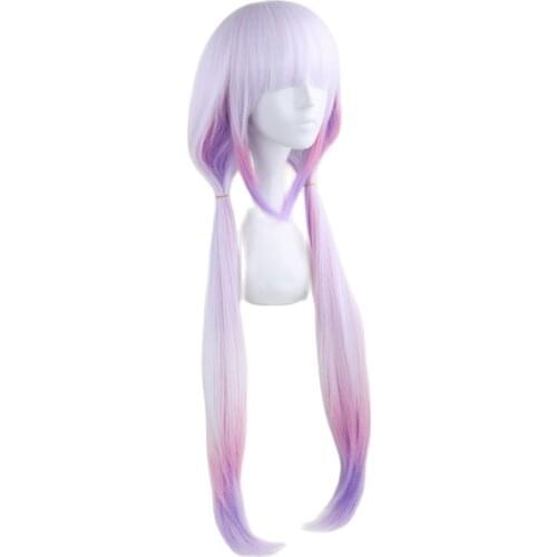 Miss Kobayashis Dragon Maid Kanna Kamui Synthetic Hair Heat Resistant Cosplay Wig With Double Buns