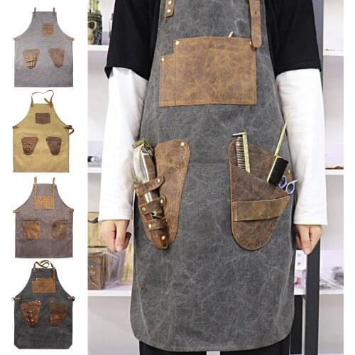 Professional Hairdressing Barber Apron Cape Hairstylist Gown with Pockets Workshop Apron Hairdresser Hair Stylist Aprons
