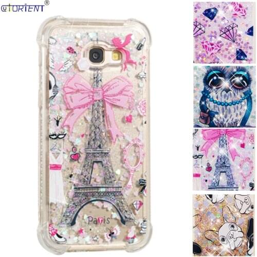 Soft Silicone Funda For Samsung Galaxy A5 2017 Dynamic Liquid Quicksand Shockproof Case SM-A520F/DS SM-A520X A520F Bumper Cover