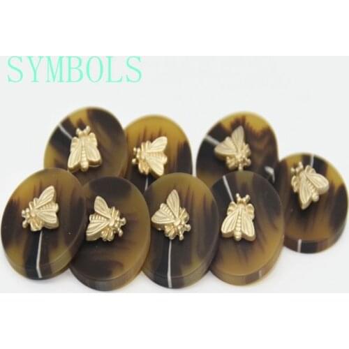 10pcs Button high-grade matte butterfly resin black mens suit suit fashion jacket accessories button QQ son wholesale