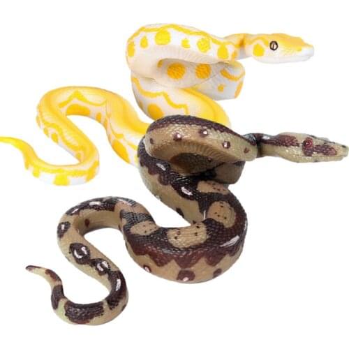 Realistic Rubber Soft Fake Snakes Boa Model High Simulation Toy Prank Joke Funny Toy Garden Props Antistress Halloween Kids Gift