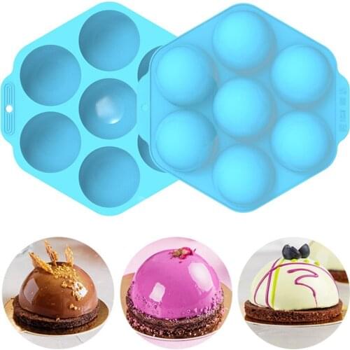 Hexagon Large Silicone Molds For Baking 7 Semicircle Silicone Cake Mold For Muffin Chocolate Cookie Baking Mould Pan
