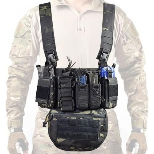 Tactical Vest Chest Rig Carrier Airsoft Gear Army Military Molle Armor Harness Rifle Pistol Magazine Bag Hunting Vest Pouch