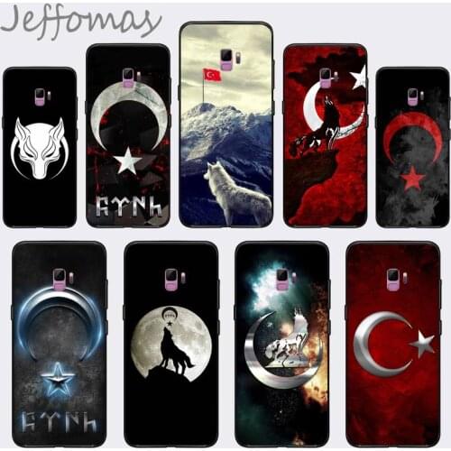 Turkey turkish flag wolf Accessories Phone Case For Samsung Galaxy S8 S9 S10 Plus S10E Note 3 4 5 6 7 8 9 10 Pro Lite cover