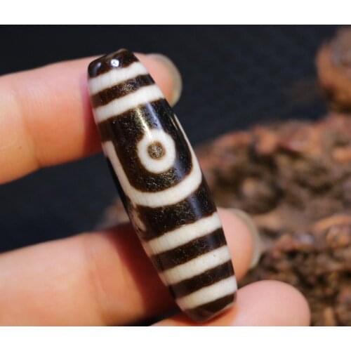 Magic Power Treasure Tibetan old Agate 2 eye dZi Bead Pendant Amulet UPD1030 Timestown