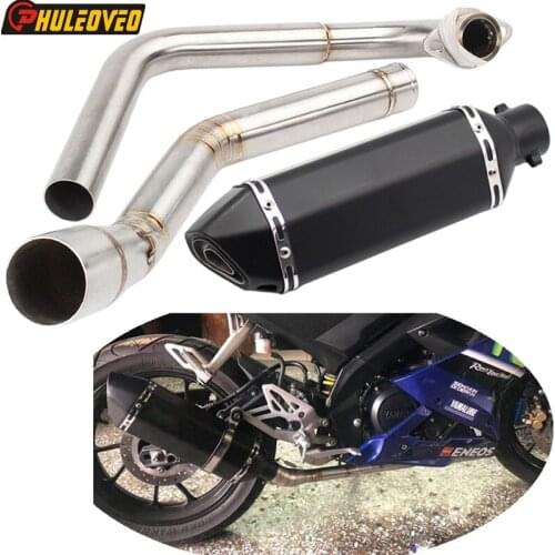 YZF R15 MT15 2008-2017 MT125 Motorcycle Exhaust Full System Link Pipe with Exhaust Muffler Escape for YZF-R15 MT-15 MT 125 Motos