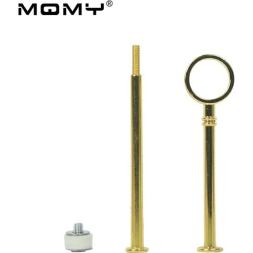 High Quality Ring Shape Metal Ceramic 2 Tier Decoration Golden Silver Color Hardware Unique Cake Stand Fittings