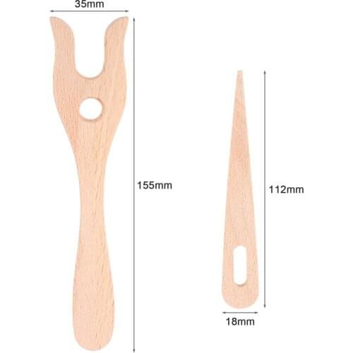 Wooden Handmade Y Needle Children DIY Handmade Braiding Tools Wooden Fork Knitting Accessories Weaving Loom Sewing Crafts Tools