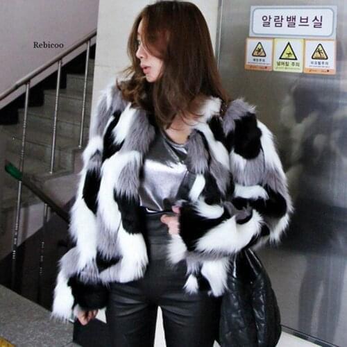 Big Size Faux Fur Coat Women Autumn Winter Thicken Imitation Fox Fur Jacket Female Overcoat Outwear Korean Fashion Fluuy Coats