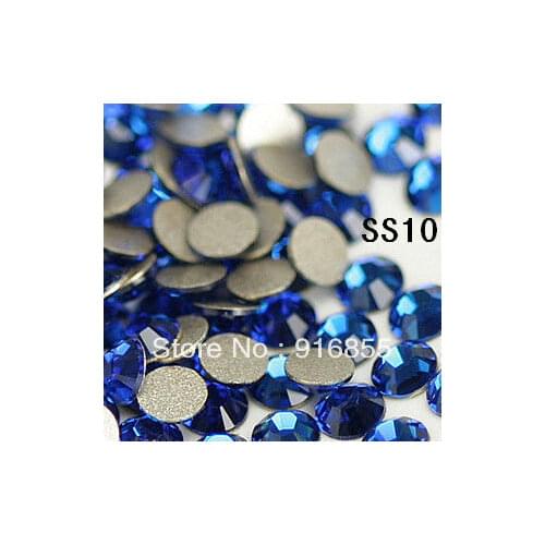 1440pcs/bag ss10 deep blue color flat back Rhinestones,non hotfix DIY nail cellphone laptop art Free shipping