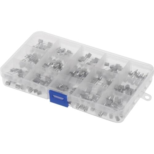 15Kinds 150pcs 5*20 Fast-blow Glass Tube Fuses Car Glass Tube Fuses Assorted Kit 5X20 with Box fusiveis 0.1A-30A Household Fuses