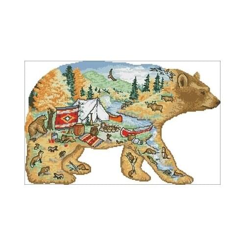 22-DW 2349 - Bear Country Needlework,For Embroidery,DIY 14CT Unprinted Arts Cross stitch kits Set Cross-Stitching Home Decor