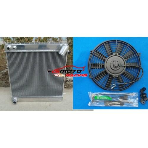 3 Row Aluminum Alloy Radiator+FAN For Jaguar XKE 3.8L Series 1 S1 4.2L Manual 1965 1966 1967