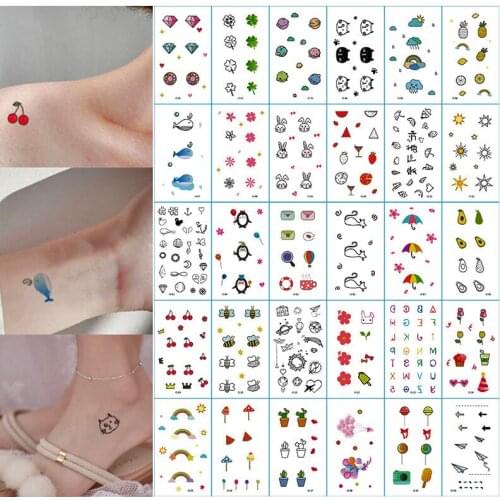 30 Sheets Kids Temporary Tattoo Sticker Animals Cartoon Cute Tattoo For Kids Children