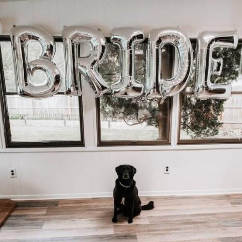 5pcs BRIDE Balloons Large 40Inch Glod Silver Pink Blue Letters Bride Ballon Globos Wedding Decoration Marriage Party Supplies