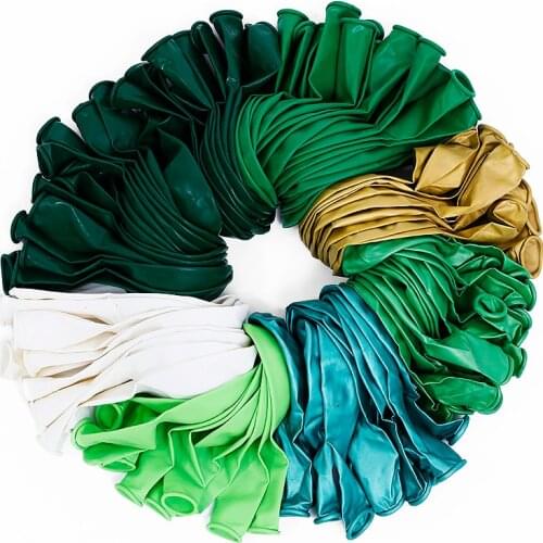50/100pcs Jungle Safari Dark Green Balloon Garland Kit Balloons Baby Shower Toys Wedding Party Diy Balloons Birthday Decoration