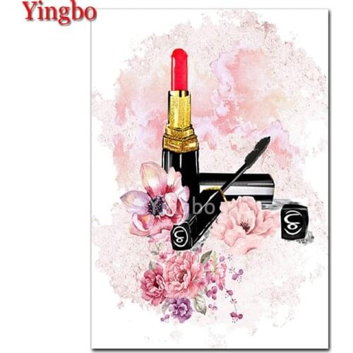 5d art diamond painting fashion girl lipstick mascara DIY diamond embroidery full square/round mosaic picture of rhinestone