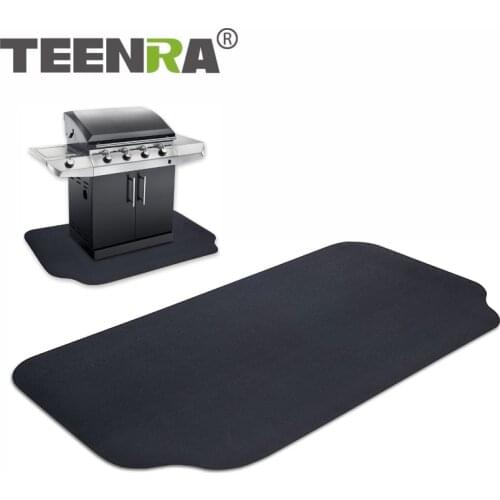 TEENRA Non-stick Barbecue Mat Fireproof Heat Resistant BBQ Floor Mat Anti-oil Environmental Protection Reusable Outdoor BBQ Tool