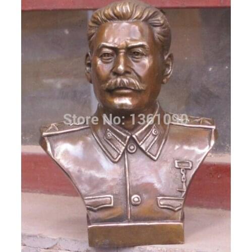Xd 001266 7"Bronze sculpture Russia Joseph Stalin international communist movement activis