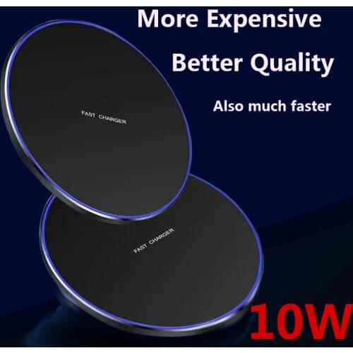 10W Fast Wireless Chargers Carregador Sem Fio Charger Cargador Inalambrico For Iphone12 Pro Max 8 Plus XR X Samsung S10 Xiaomi 9
