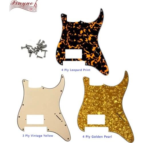 Pleroo Guitar Parts For No knob hole 11 Screw Holes With Floyd RoseTremolo Brige St H PAF strat Guitar pickguard