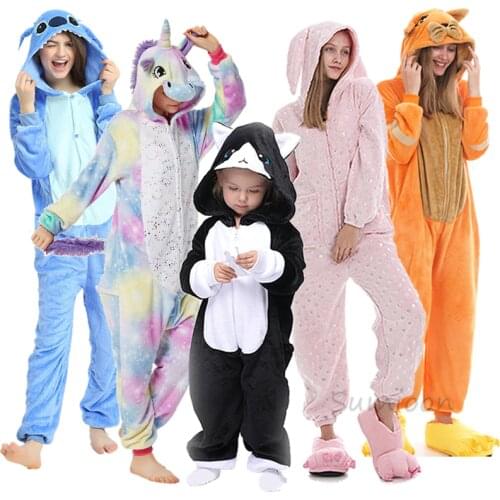 Children Kigurumi Unicorn Pajamas Kids Baby Animal Overalls Jumpsuit Onesie Panda Pajama Sleepwear Girls Cosplay Pyjama Pijamas