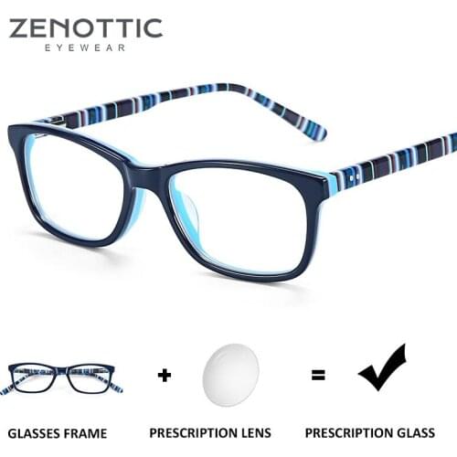 ZENOTTIC Children Prescription Progressive Glasses Anti Blue Ray Photochromic Lenses Optical Myopia Eyeglasses for Boys Girls