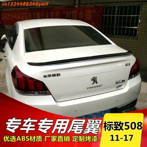 For Peugeot 508 (2011 2012 2013 2014 2015) High-quality ABS paint car fixed tail, high quality stable car rear spoiler