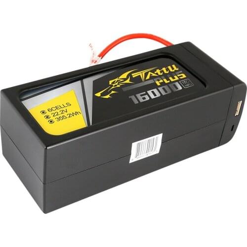 TATTU PLUS 16000mAh 22.2V 6S 15C intelligent LiPO Battery Rechargeable Lithium Battery for agricultural drone