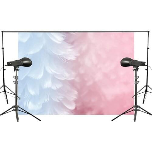 150x220cm Exquisite Pink and White Feathers Photography Background Children Photo Studio Interior Photography Backdrop wall
