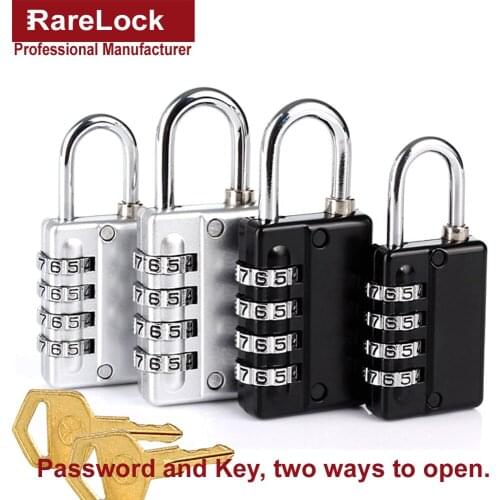 Combination Padlock with Master Key 2 Color Size Code Lock for Cabinet Box GYM Door DIY Rarelock b1