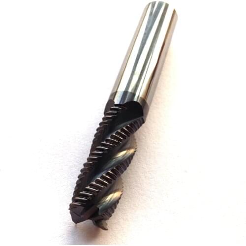 3 pieces 16mm HRC45 D16*70*D16*150 4 Flutes Roughing End Mills Spiral Router Bit Milling Tools Carbide CNC Endmill