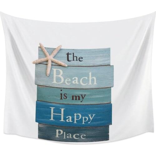 Starfish Wood Beach Wall Tapestry Home Wall Decor Tapestry Bedroom Tapestry Wall Hanging Picnic Mat Yoga Mat