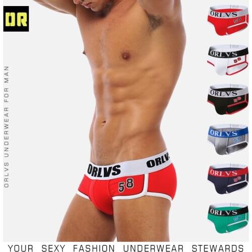 ORLVS Brand Sexy Men Underwear Jockstraps Bikini Men Jockstraps Cueca Gay Penis Pouch G-Strings Thong Breathable Male Briefs