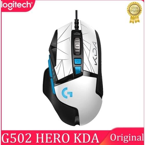 New Logitech G502 Hero KDA High Performance Gaming Mouse Hero 25K Sensor LIGHTSYNC RGB 11 Adjustable Programming Wired Mouse