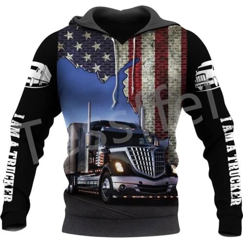 Tessffel Newest Worker Truck Driver Trucker 3DPrint Streetwear NewFashion Tracksuit Harajuku Autumn Funny Hoodies Men/Women B-3