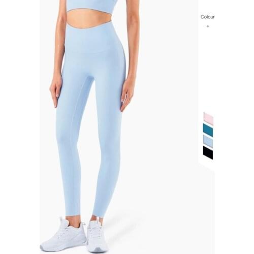 New High Waist Yoga Pants High Quality Tights Running Gym Clothing Workout Leggings Sports Woman Fintess Push Up Trousers