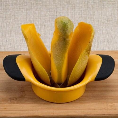 Mango Corer Stainless Steel Blade Mango Slicer Cutter Pitter white