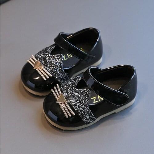Toddler Shoes Baby First Walkers Kids Girls Soft Bottom Sequin Princess Shoes Sweet Spring Autumn Baby 1-3 Years SOH019