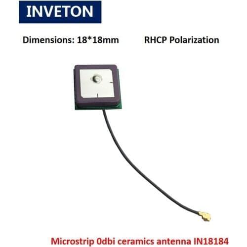 Passive UHF Micro Antenna18*18mm SMA/IPEX Mini 0dbi UHF RFID RHCP Circular Ceramics Antenna