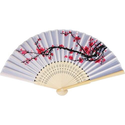 Personalized Summer Wedding Guests Favors Party Gift Handmade Cherry Blossom Silk Fan Free Shipping LX2749